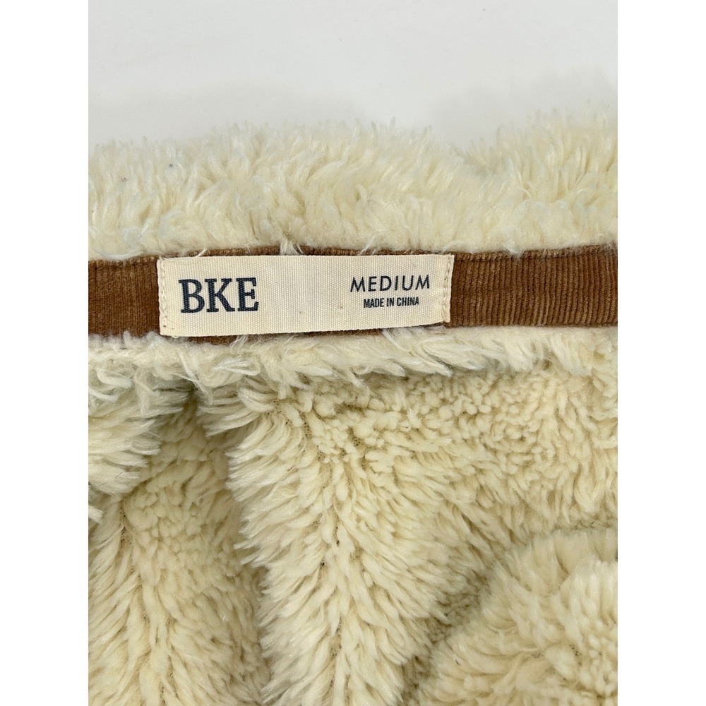 BKE Sherpa Lined Corduroy Vest Brown Distressed Western Cozy M - Picture 13 of 16